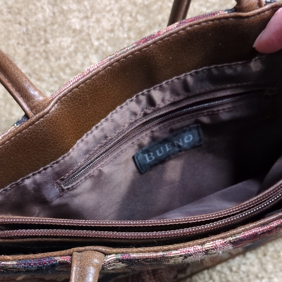 Bueno Floral Tapestry Tote - Pink and Brown - Picture 10 of 14